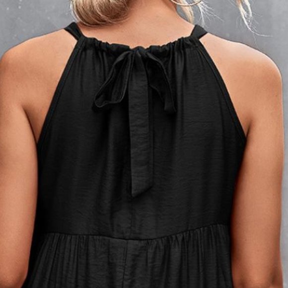 Grecian Tiered Sleeveless Dress - Picture 6 of 7